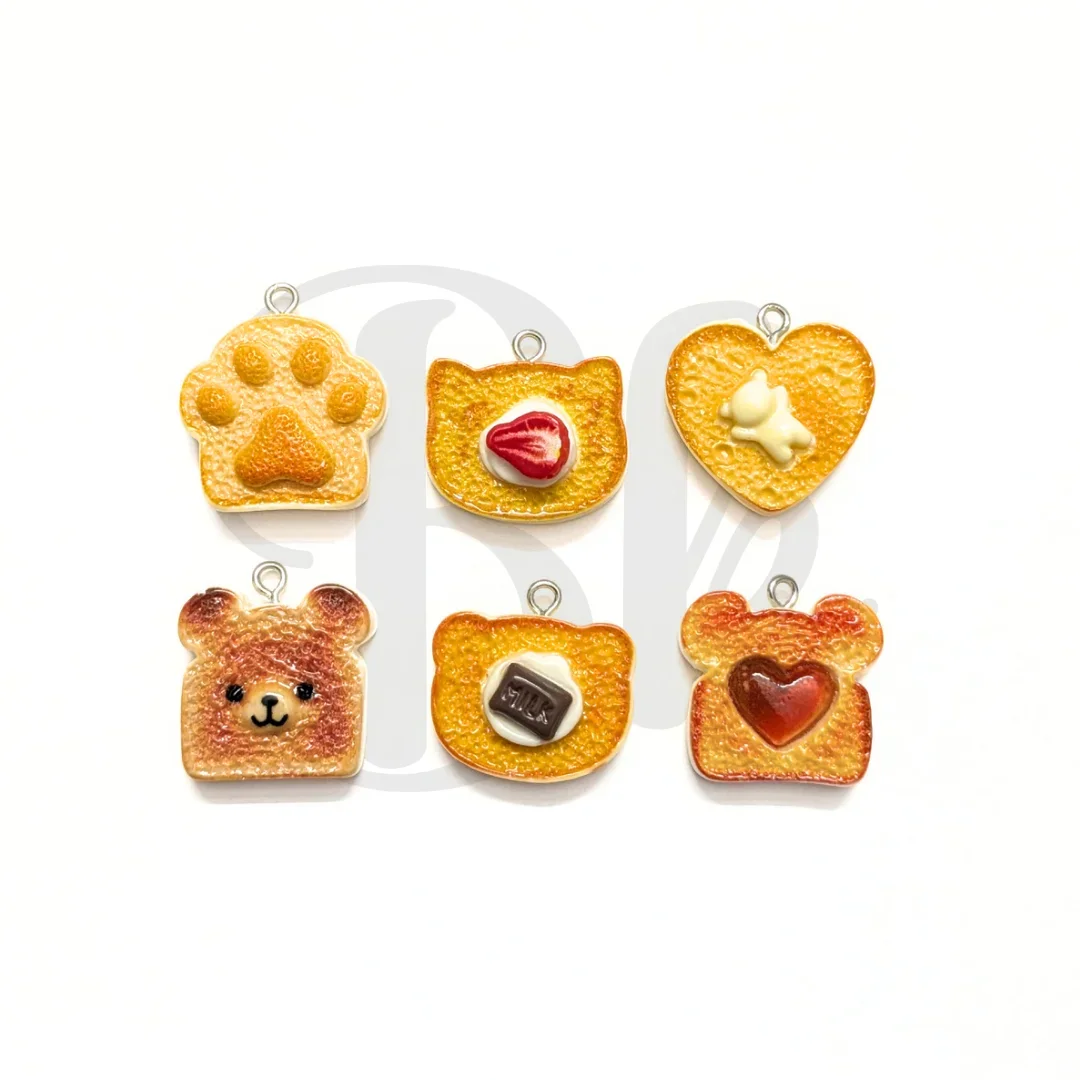 Toasted Bread Resin Charms