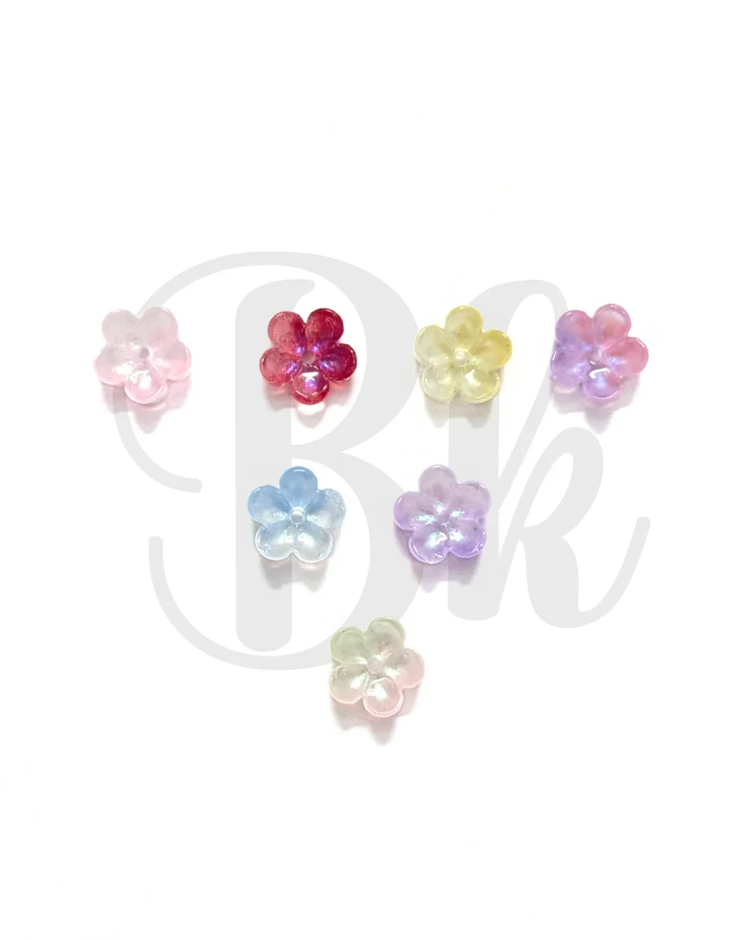 Round Sakura Glass Beads