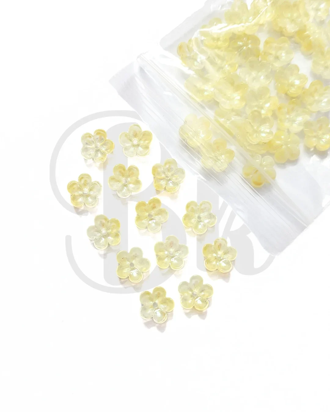 Round Sakura Glass Beads