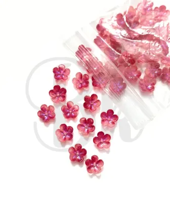 Round Sakura Glass Beads
