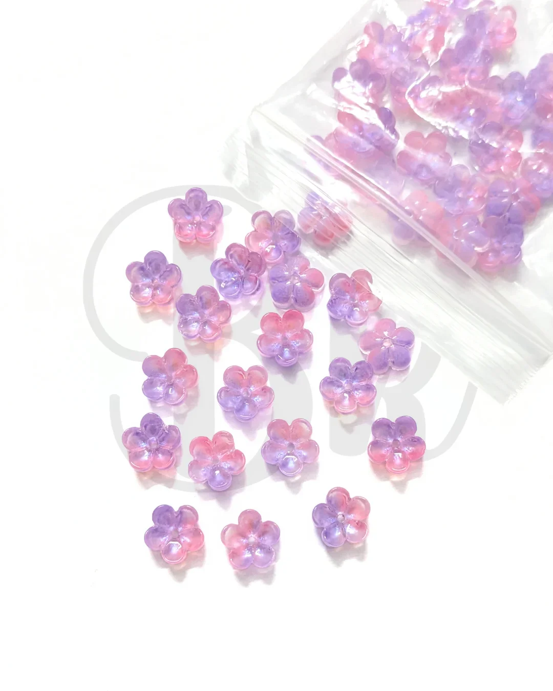 Round Sakura Glass Beads