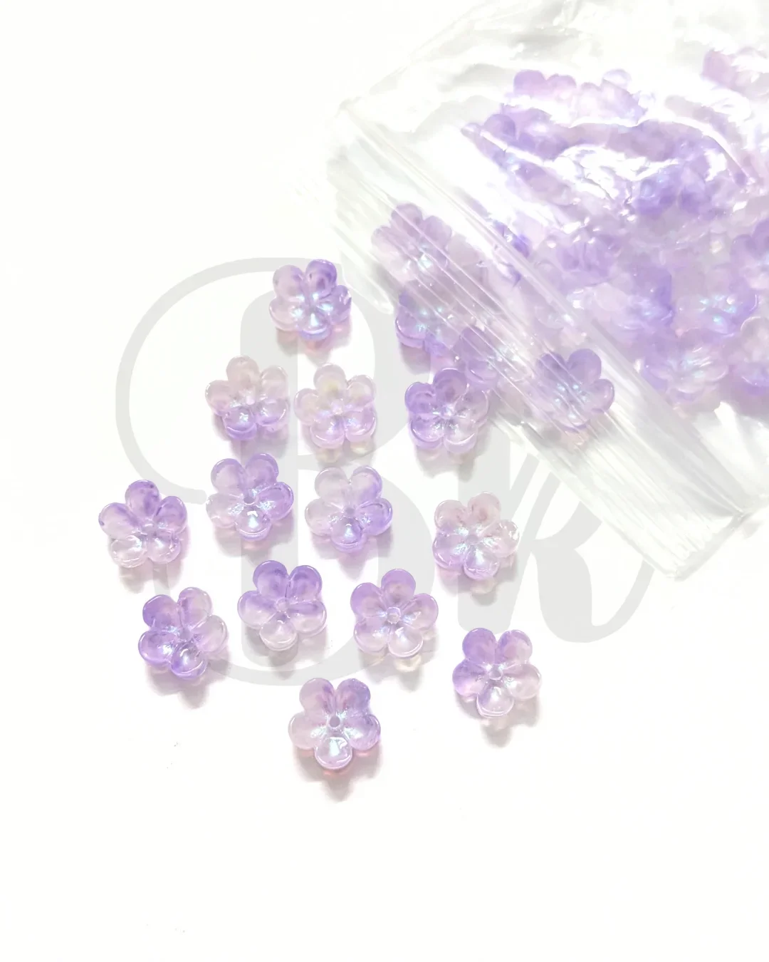 Round Sakura Glass Beads