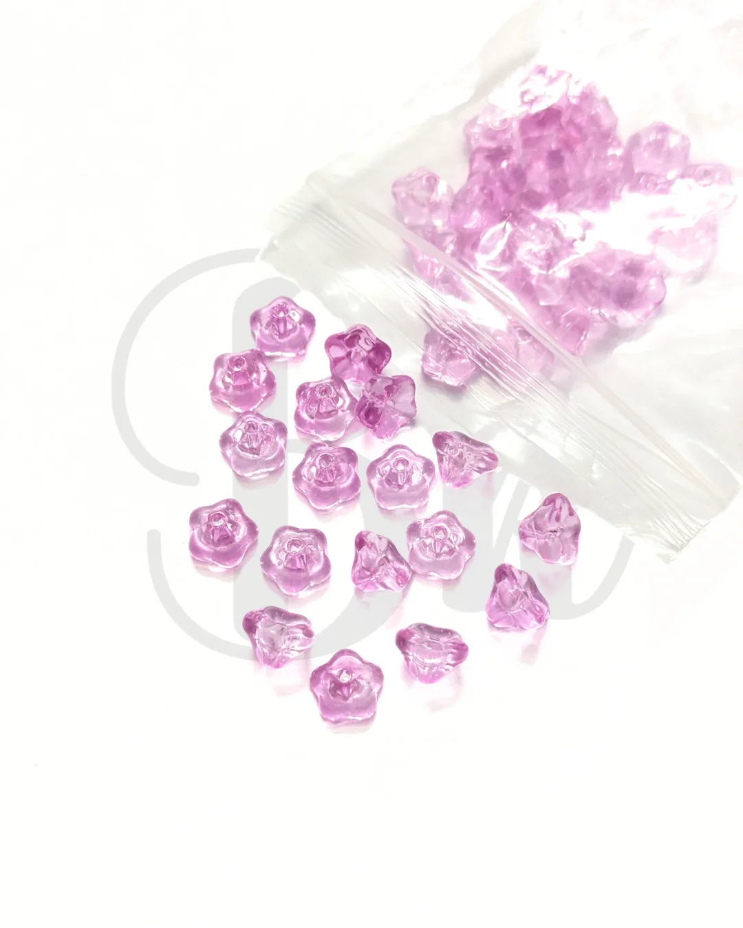 Small Flower Glass Beads